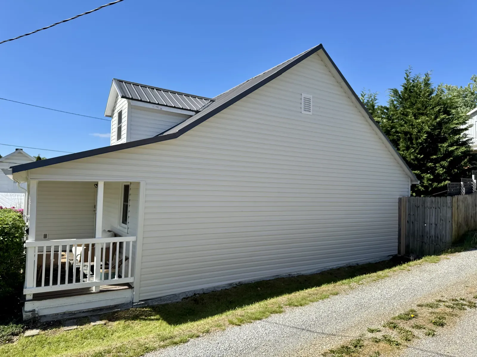 Fascia and gable trim on a two-story home in Christiansburg, VA