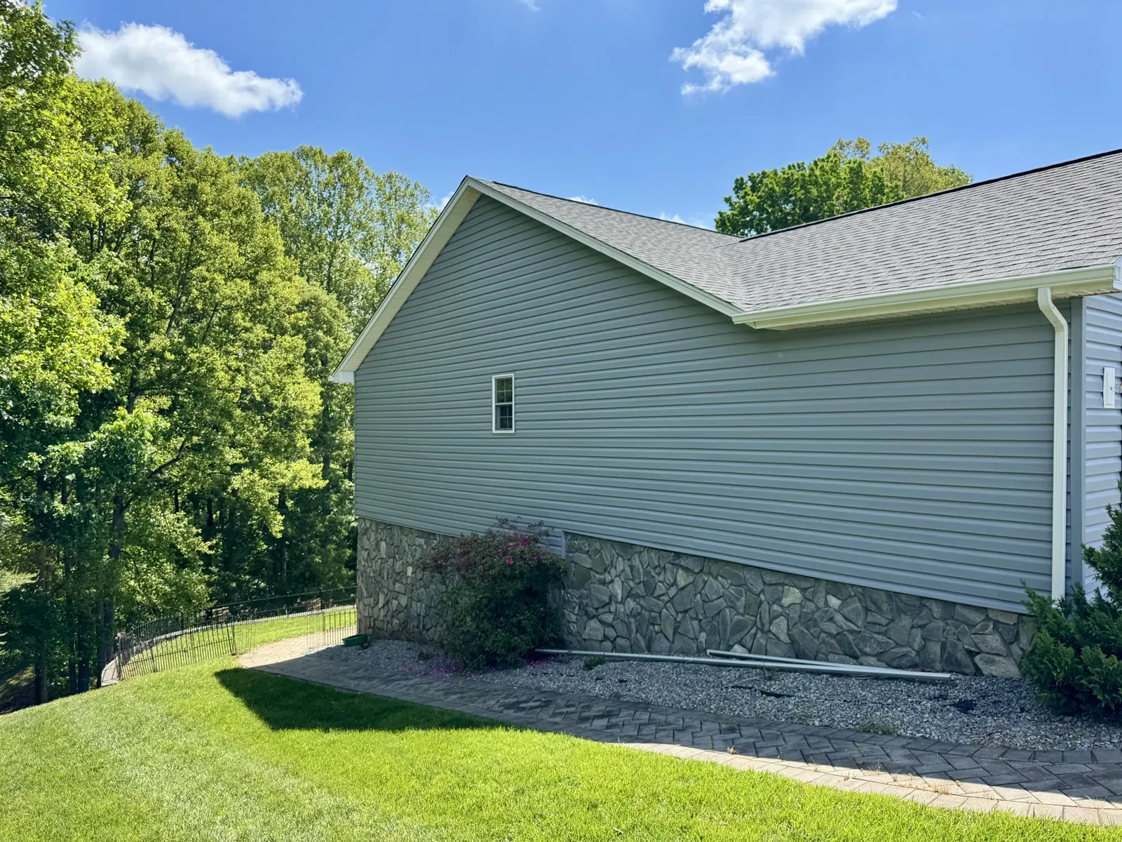 Gutter along a roof edge in Westlake Corner, VA